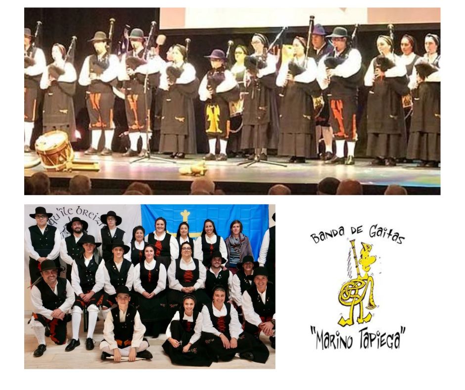 la banda de gaitas Marino Tapiega